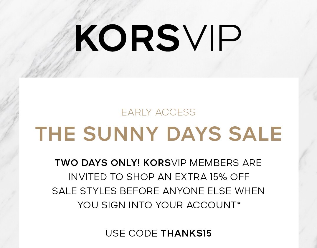 KORSVIP EARLY ACCESS THE SUNNY DAY SALE