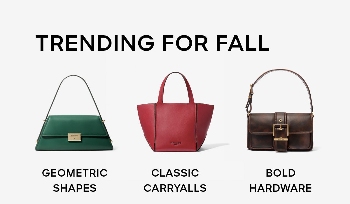 TRENDING FOR FALL GEOMETRIC SHAPES CLASSIC CARRYALS BOLD HARDWARE
